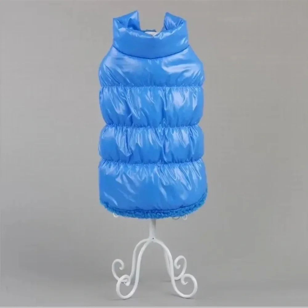 Blue Puffer Dog Vest
